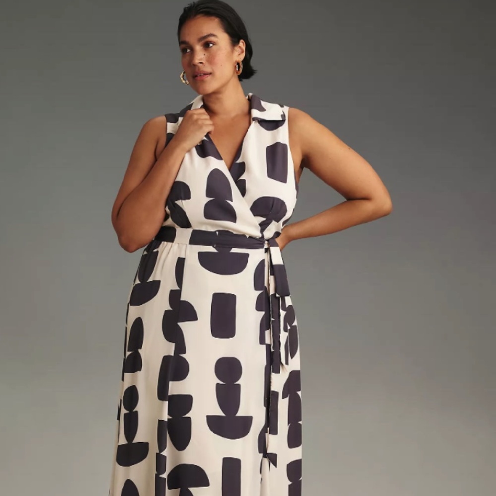 Hutch Sleeveless Collared Wrap Dress